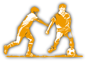 サッカーをしている二人の少年